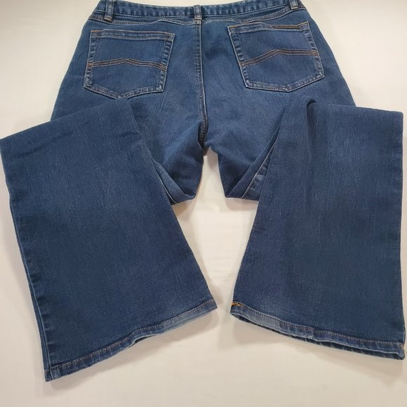 Michael Kors Jeans Women Size 10 Blue Stretch Denim Dark Wash Flare Leg Casual - Picture 8 of 16